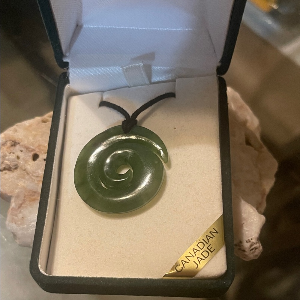 Nephrite Jade Koru Pendant